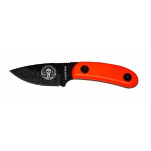 ESEE Knives Black CANDIRU Fixed Blade Knife with Orange G10 Handles and Black Molded Polymer Sheath